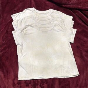 Hanes White Short Sleeve Tees